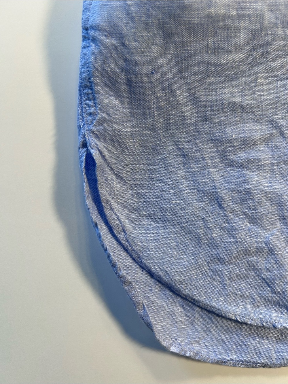 J.Crew 100% Linen Shirt Dress Tunic Women Small Light Blue Button Front Pockets - Picture 11 of 11